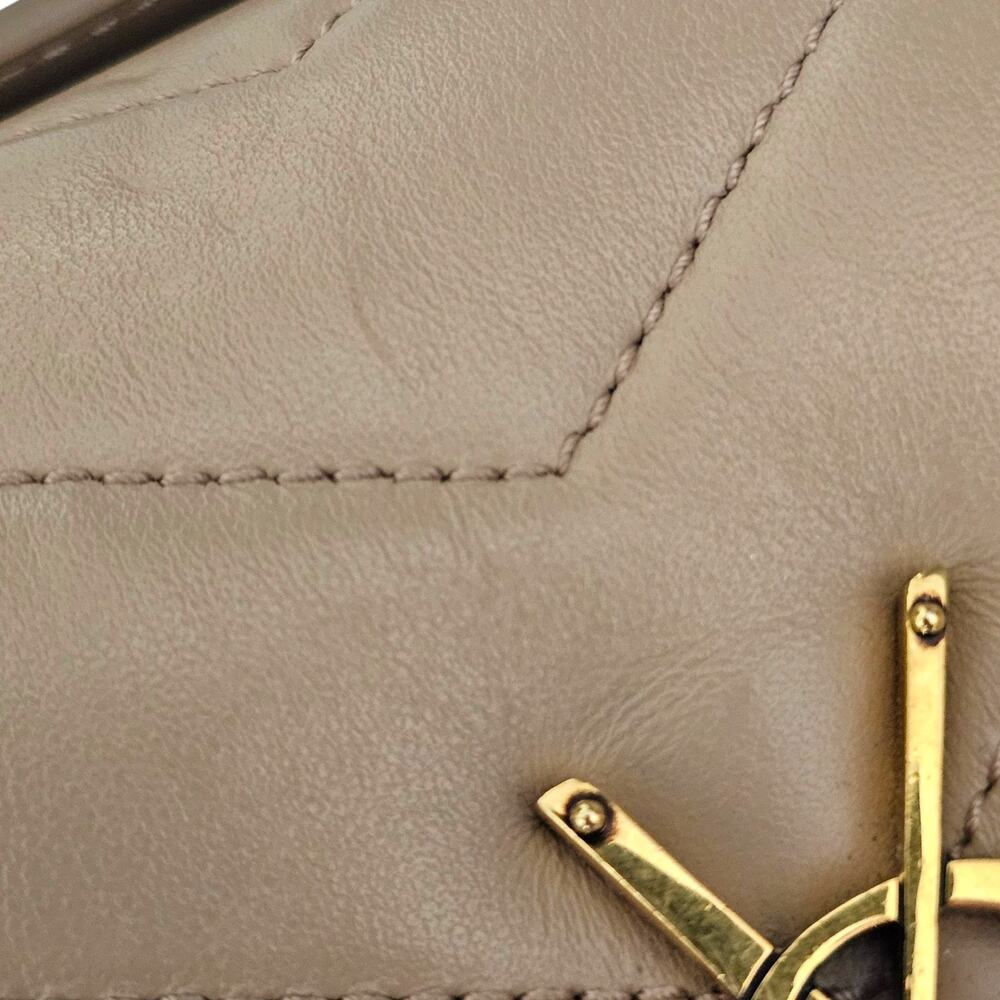 Saint Laurent YSL Loulou Medium Shoulder Bag Leather Chain Bag Beige - $3200 - Picture 7 of 14